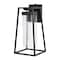 Vaxcel Nash 7.5-in Black Outdoor Modern Wall Lantern, Dusk to Dawn Photocell, 1-Light Wall Lamp Sconce with Clear Seeded Glass T0586 - alternate 1